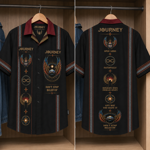 Journey Luxury Design Hawaiian Shirt - Mexican Inpsired Hawaiian Black Version