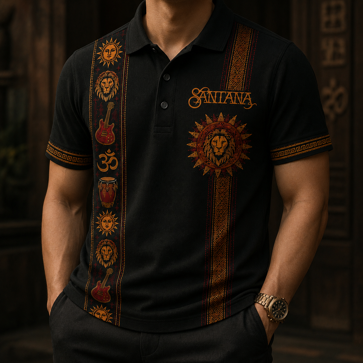 Santana Luxury Design Men Polo - Mexican Inpsired Polo