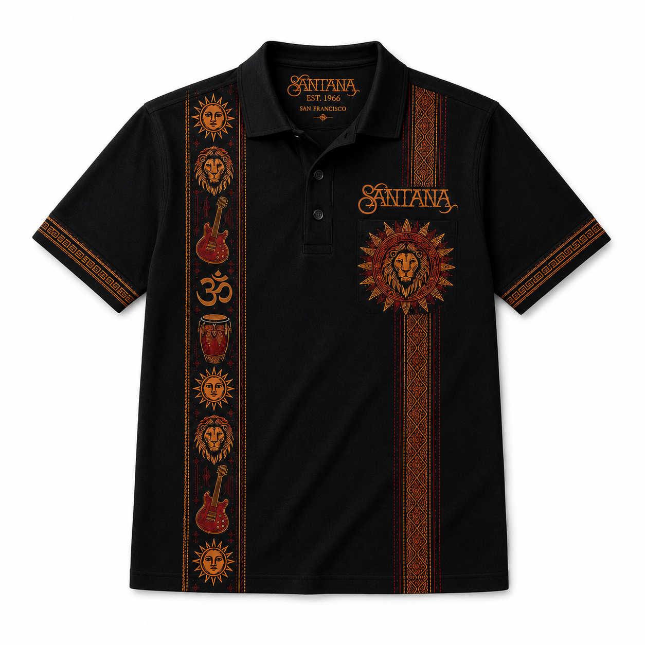 Santana Luxury Design Men Polo - Mexican Inpsired Polo
