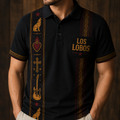Los Lobos Luxury Polo - Unisex Retro Vertical Stripe