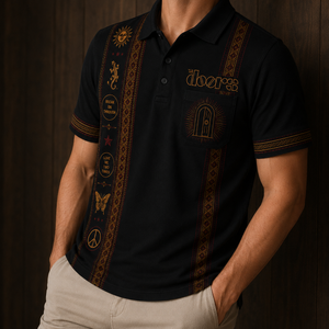 The Doors Luxury Polo - Unisex Retro Vertical Stripe