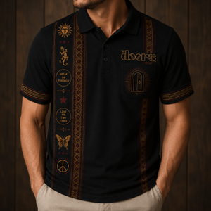 The Doors Luxury Polo - Unisex Retro Vertical Stripe