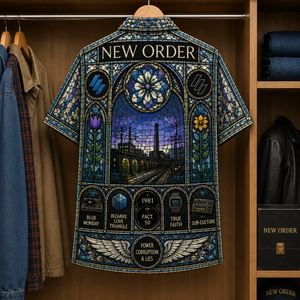 New Order Stained Glass Hawaiian Shirt - Unisex Button Up