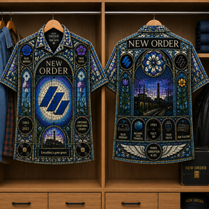 New Order Stained Glass Hawaiian Shirt - Unisex Button Up