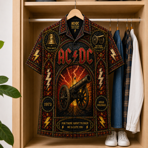 ACDC Canon Stained Glass Hawaiian Shirt - Unisex Button Up