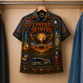 Lynyrd Skynyrd Inspired Stained Glass Hawaiian Shirt - Unisex Button Up
