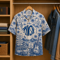 Phish Tropical Blue Hawaiian Shirt - Unisex Music Collage Button Up