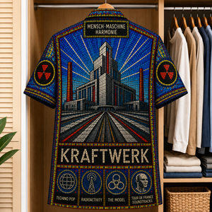 KraftWerk Stained Glass Hawaiian Shirt - Unisex Button Up