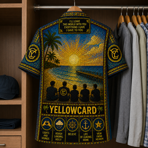 YellowCard Stained Glass Hawaiian Shirt - Unisex Button Up