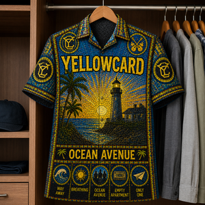 YellowCard Stained Glass Hawaiian Shirt - Unisex Button Up