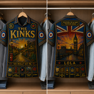 The Kinks Stained Glass Hawaiian Shirt - Unisex Button Up