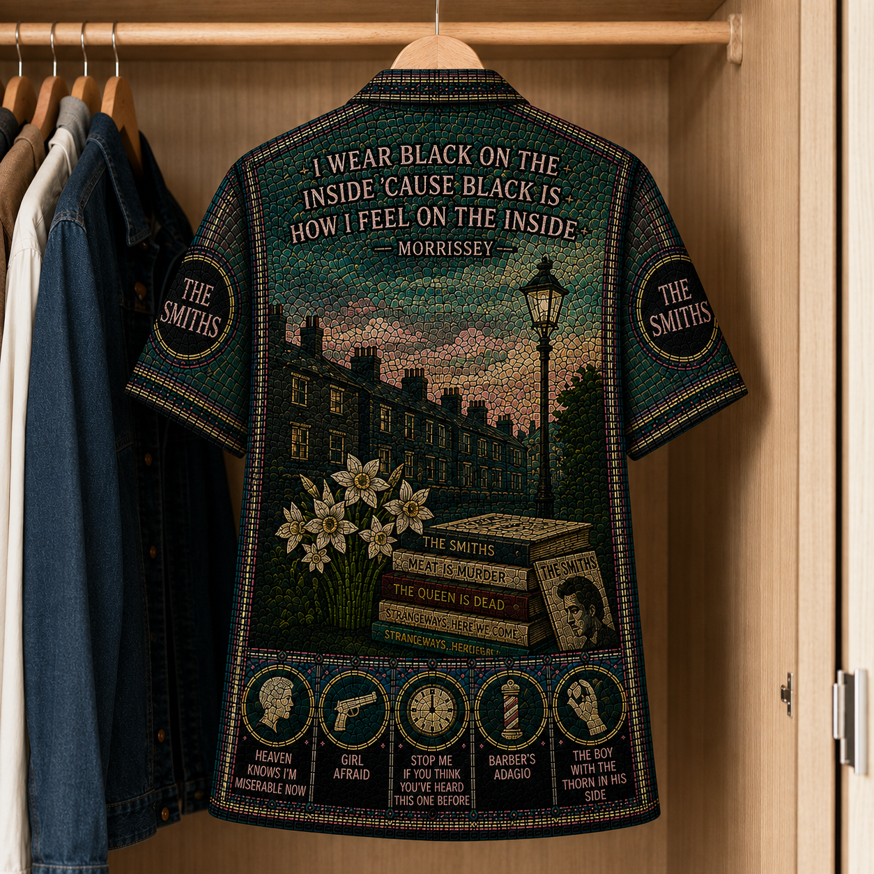 The Smiths Stained Glass Hawaiian Shirt - Unisex Button Up
