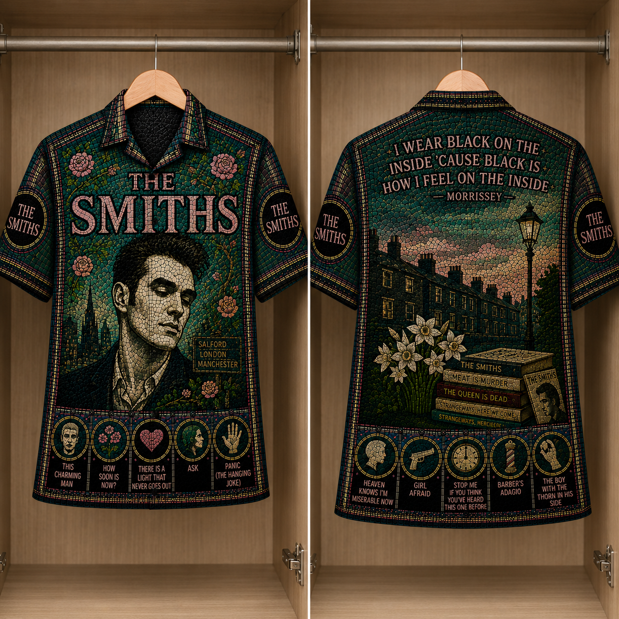 The Smiths Stained Glass Hawaiian Shirt - Unisex Button Up