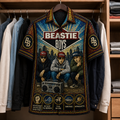 Beastie Boys Stained Glass Hawaiian Shirt - Unisex Button Up