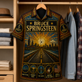 Bruce Springsteen Stained Glass Hawaiian Shirt - Unisex Button Up