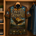 Lynyrd Skynyrd Stained Glass Hawaiian Shirt - Unisex Button Up
