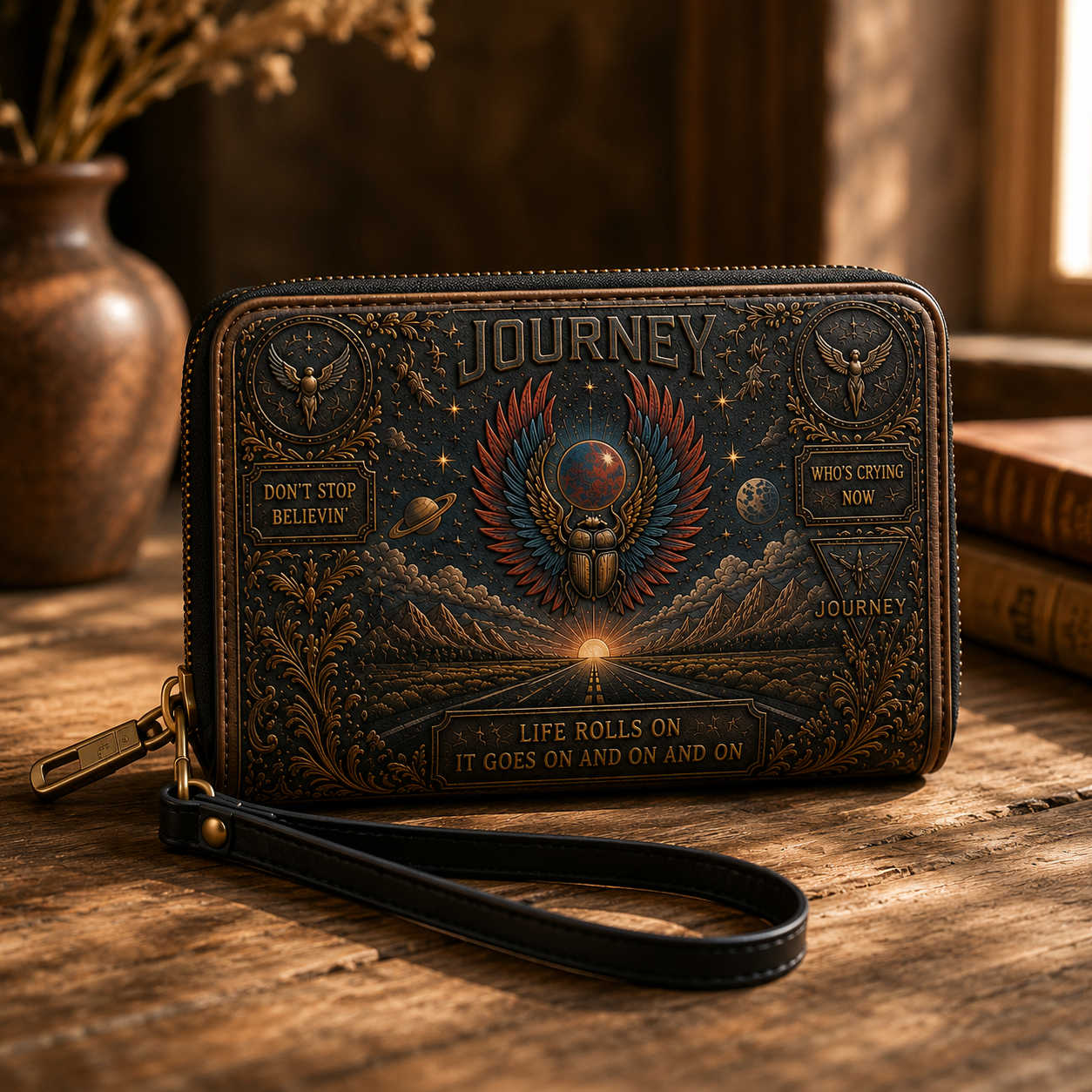 Journey Handbag, Tote Bag and Wallet Set, Don’t Stop Believin’ Classic Rock Accessories, Music Fan Gift