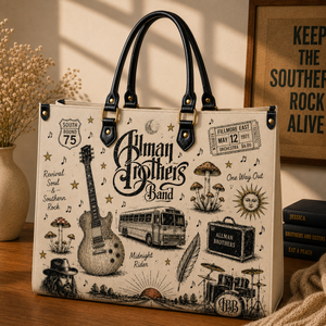 The Allman Brothers Band Handbag, Tote Bag and Wallet Set, Southern Rock Vintage Music Accessories, Allman Brothers Fan Gift