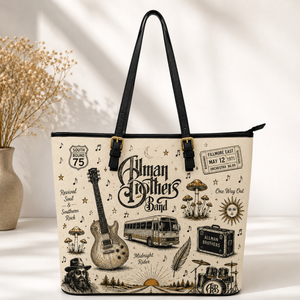 The Allman Brothers Band Handbag, Tote Bag and Wallet Set, Southern Rock Vintage Music Accessories, Allman Brothers Fan Gift