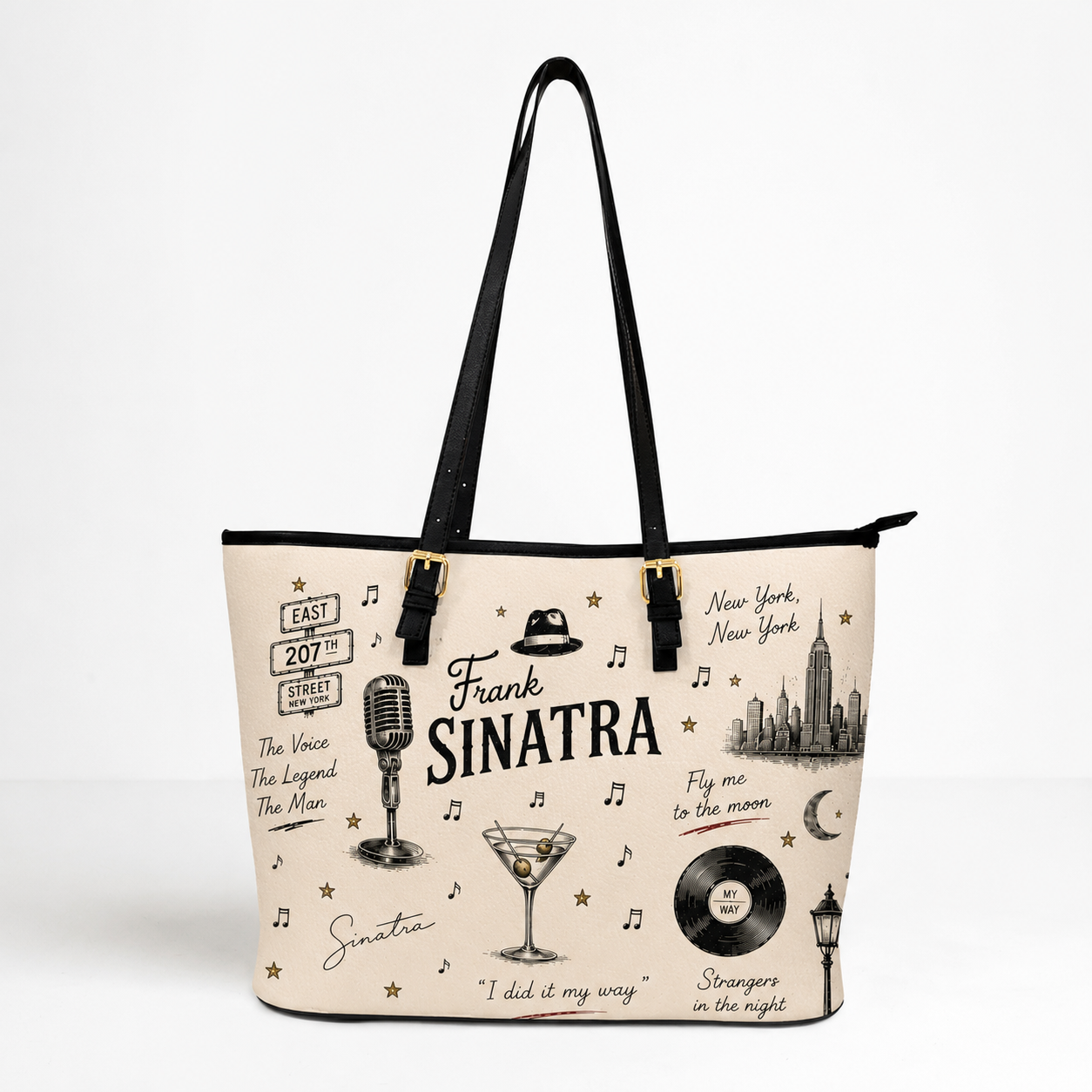 Frank Sinatra Icon Sketch Handbag, Tote Bag and Wallet Set, My Way & New York New York Vintage Music Accessories, Sinatra Fan Gift