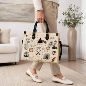 Pink Floyd Sketch Icon Handbag, Tote Bag and Wallet Set, Dark Side of the Moon Classic Rock Accessories, Pink Floyd Fan Gift