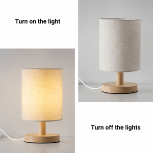 Tom Petty Sketch Fabric Table Lamp Music Room Decor Wooden Bedside Lamp Gift