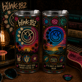 Blink-182 20oz & 40oz Stained Glass Stainless Steel Tumbler Classic Rock Travel Mug With Lid and Straw