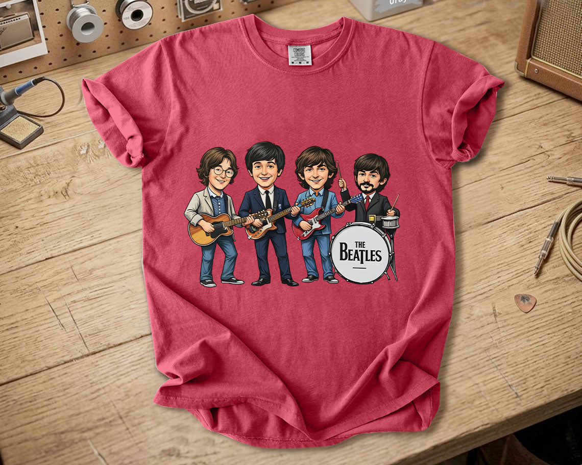 The Beatles Band Members Comfort Colors Tee John Lennon Paul McCartney George Harrison Ringo Starr Classic Rock Tribute Shirt