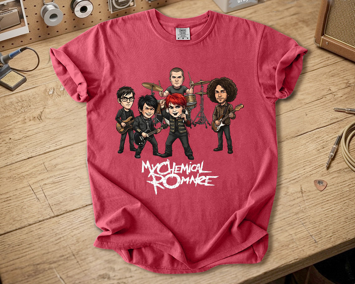 My Chemical Romance Comfort Colors Tee Band Members Tribute Classic Emo Rock Shirt