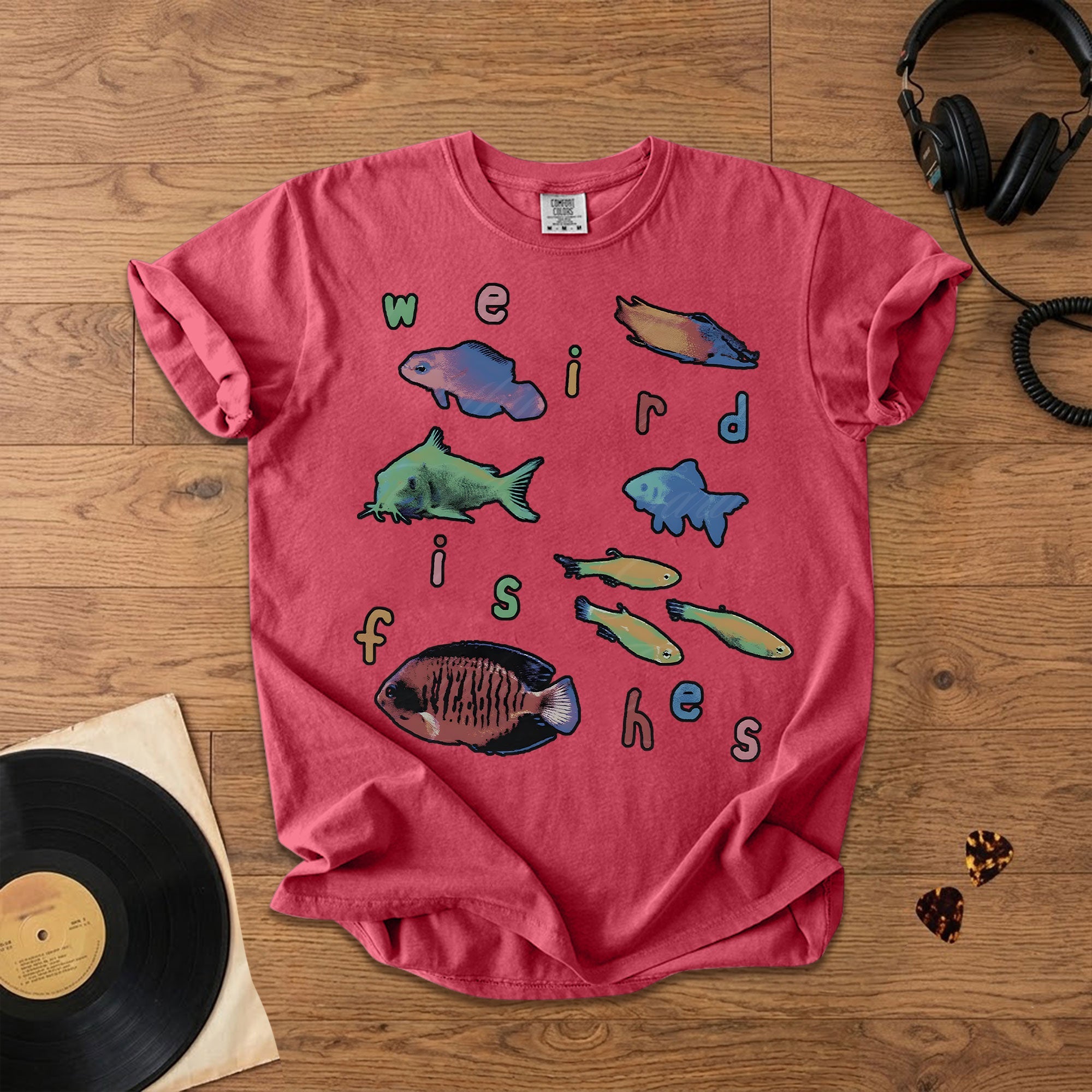 Weird Fishes Radiohead Comfort Tee Space & Retro Rock Inspired Graphic Shirt