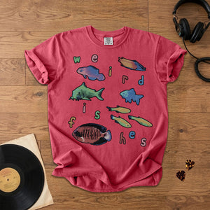 Weird Fishes Radiohead Comfort Tee Space & Retro Rock Inspired Graphic Shirt