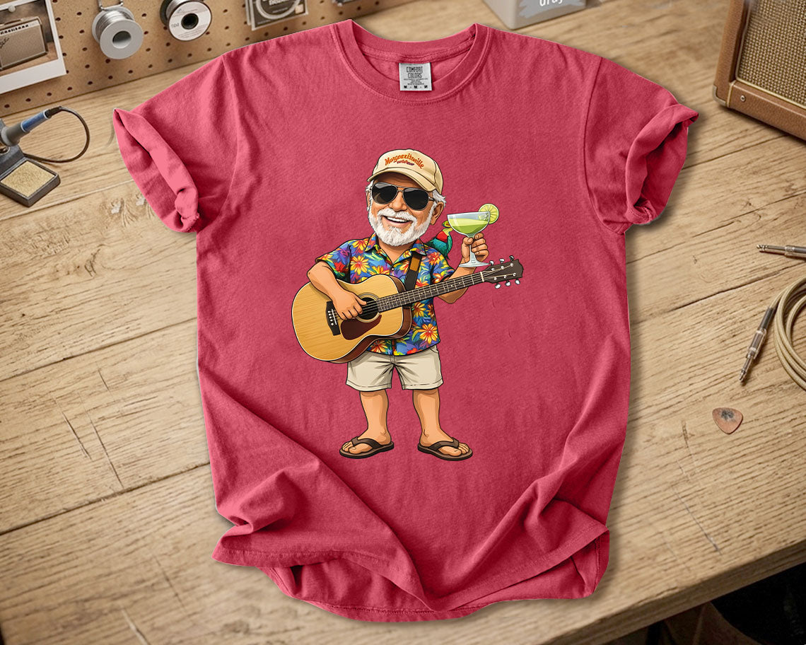 Jimmy Buffett Comfort Colors Tee Margaritaville Guitar Vibes Island Lifestyle Shirt