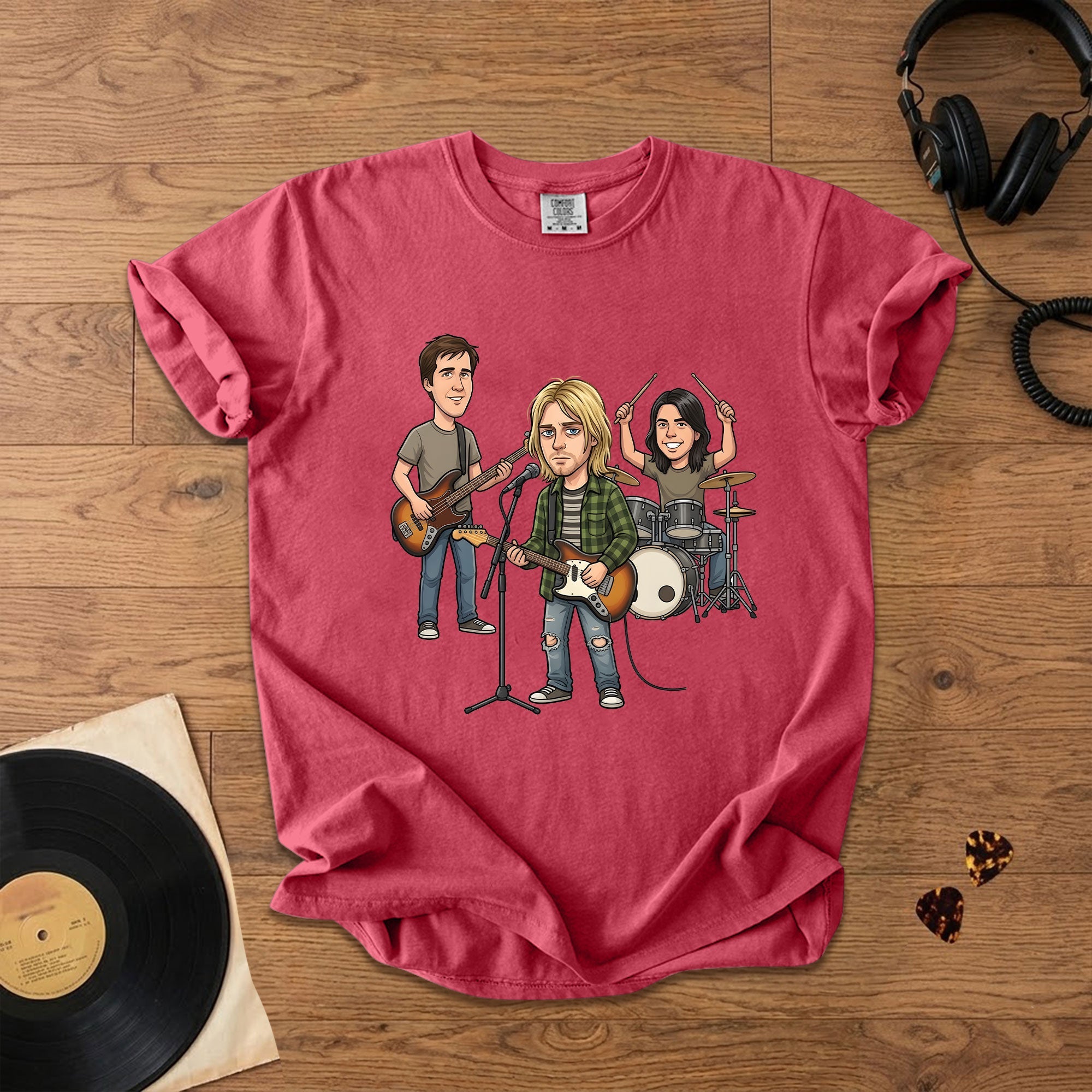 Nirvana Vintage Grunge Band Graphic T-Shirt Retro Music Fan Comfort Tee