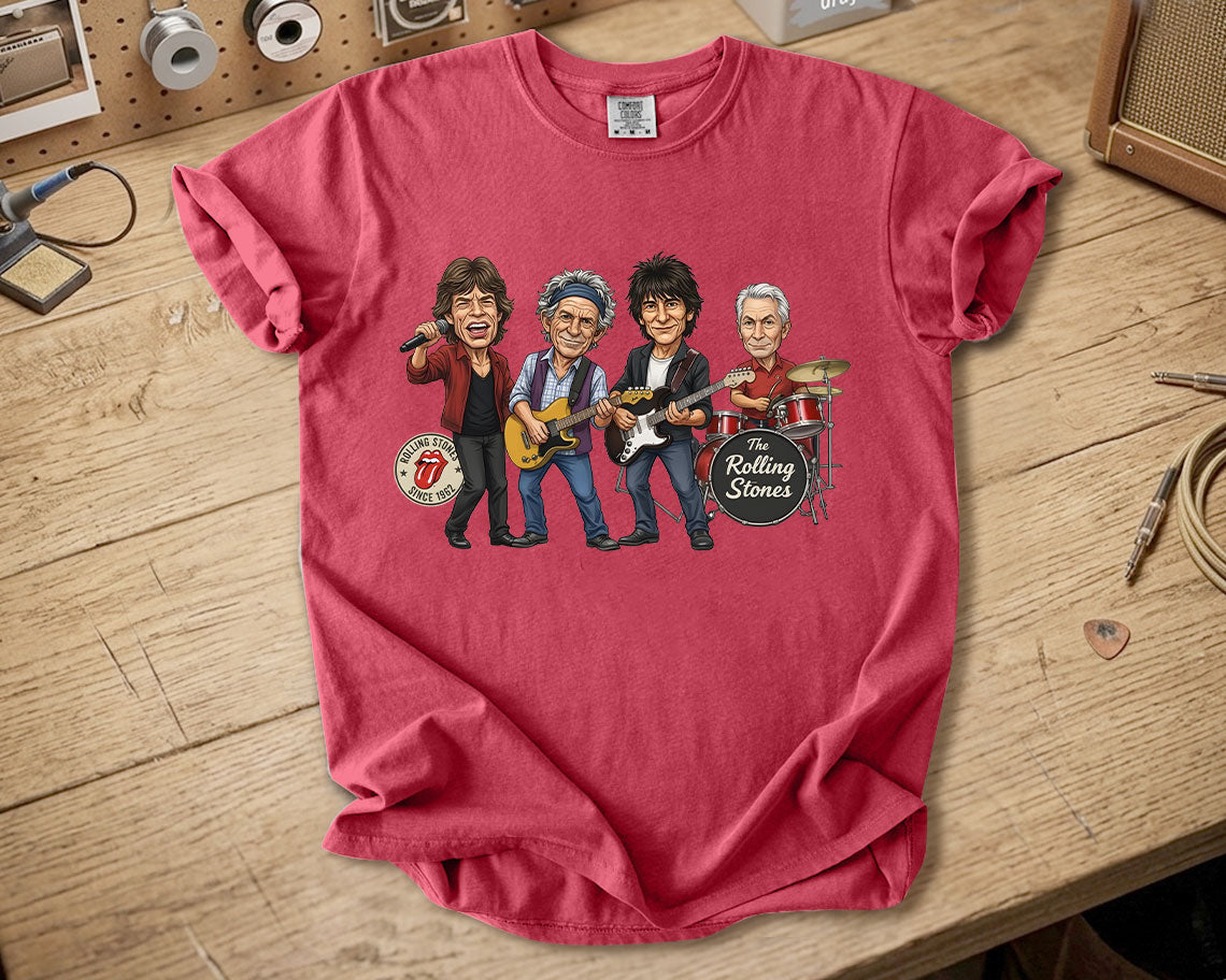 The Rolling Stones Comfort Colors Tee Mick Jagger Keith Richards Band Members Tribute Classic Rock Shirt