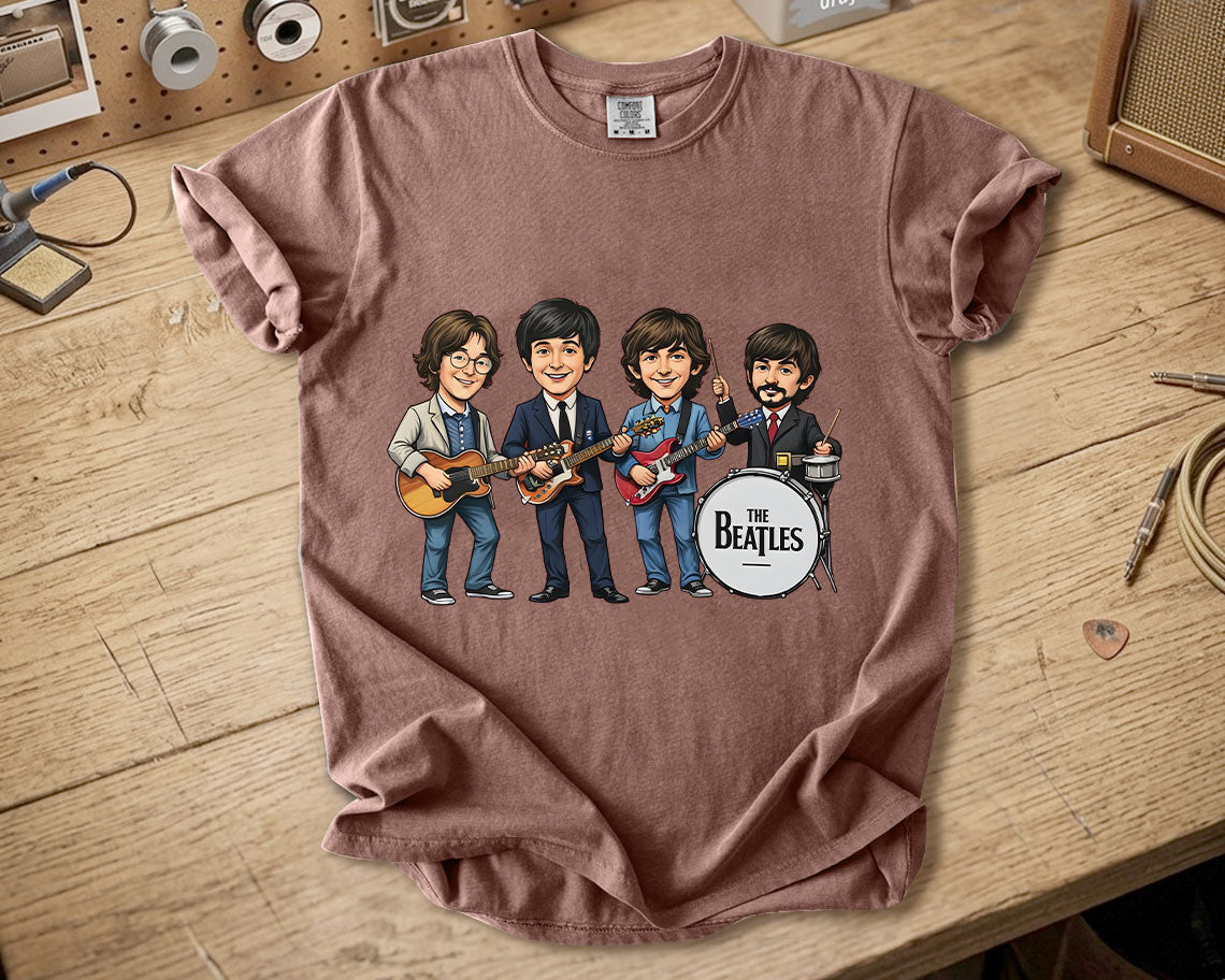 The Beatles Band Members Comfort Colors Tee John Lennon Paul McCartney George Harrison Ringo Starr Classic Rock Tribute Shirt