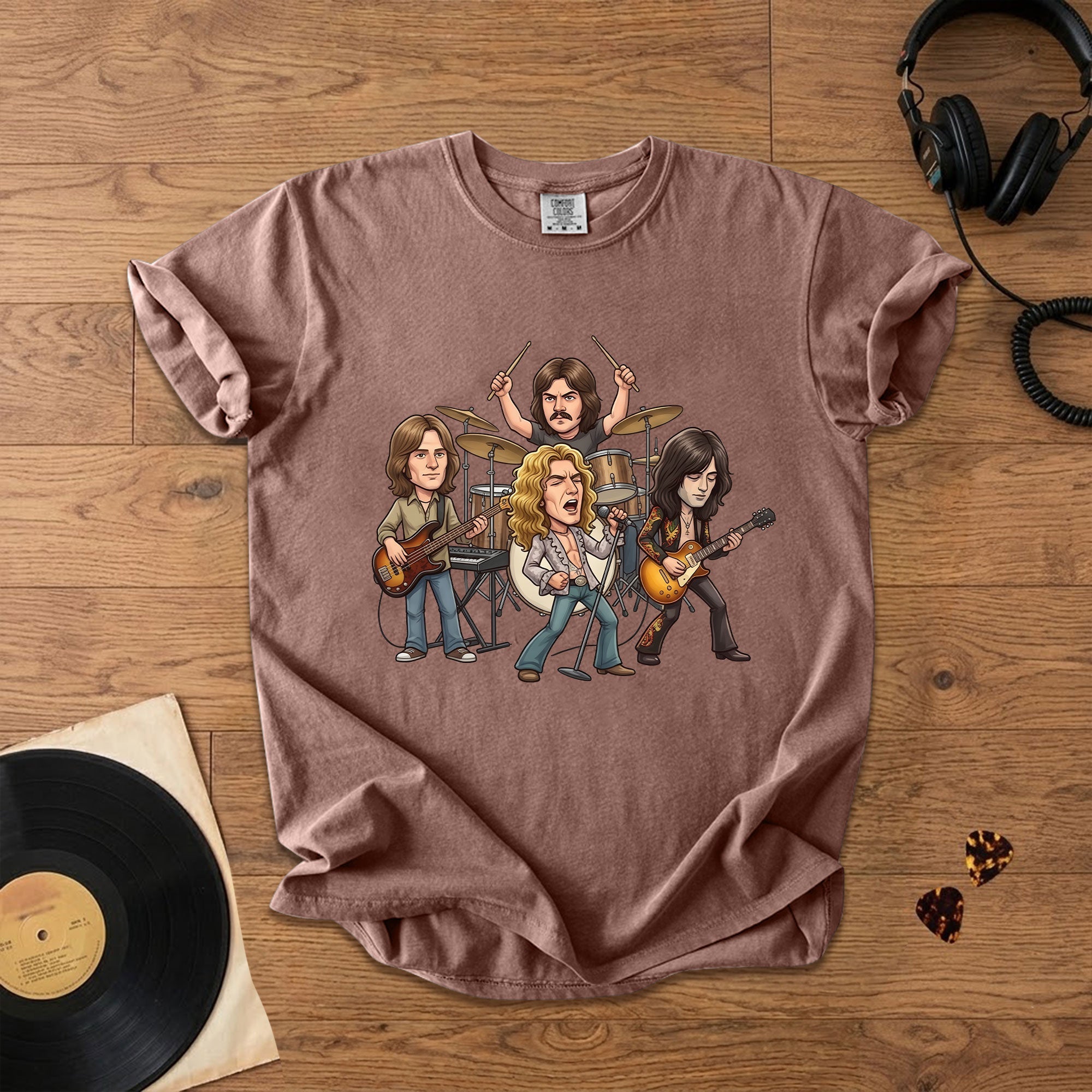 Led Zeppelin Vintage Rock Band Graphic T-Shirt Classic Music Fan Tee