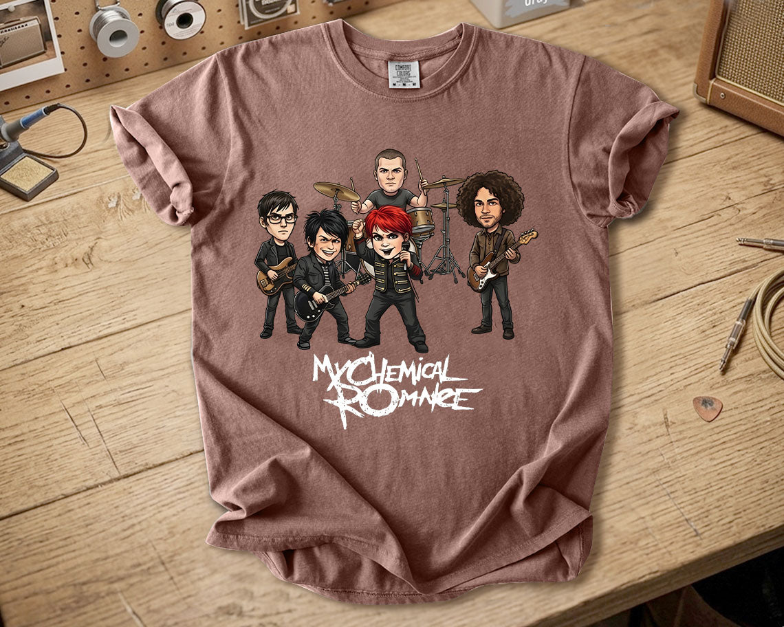 My Chemical Romance Comfort Colors Tee Band Members Tribute Classic Emo Rock Shirt