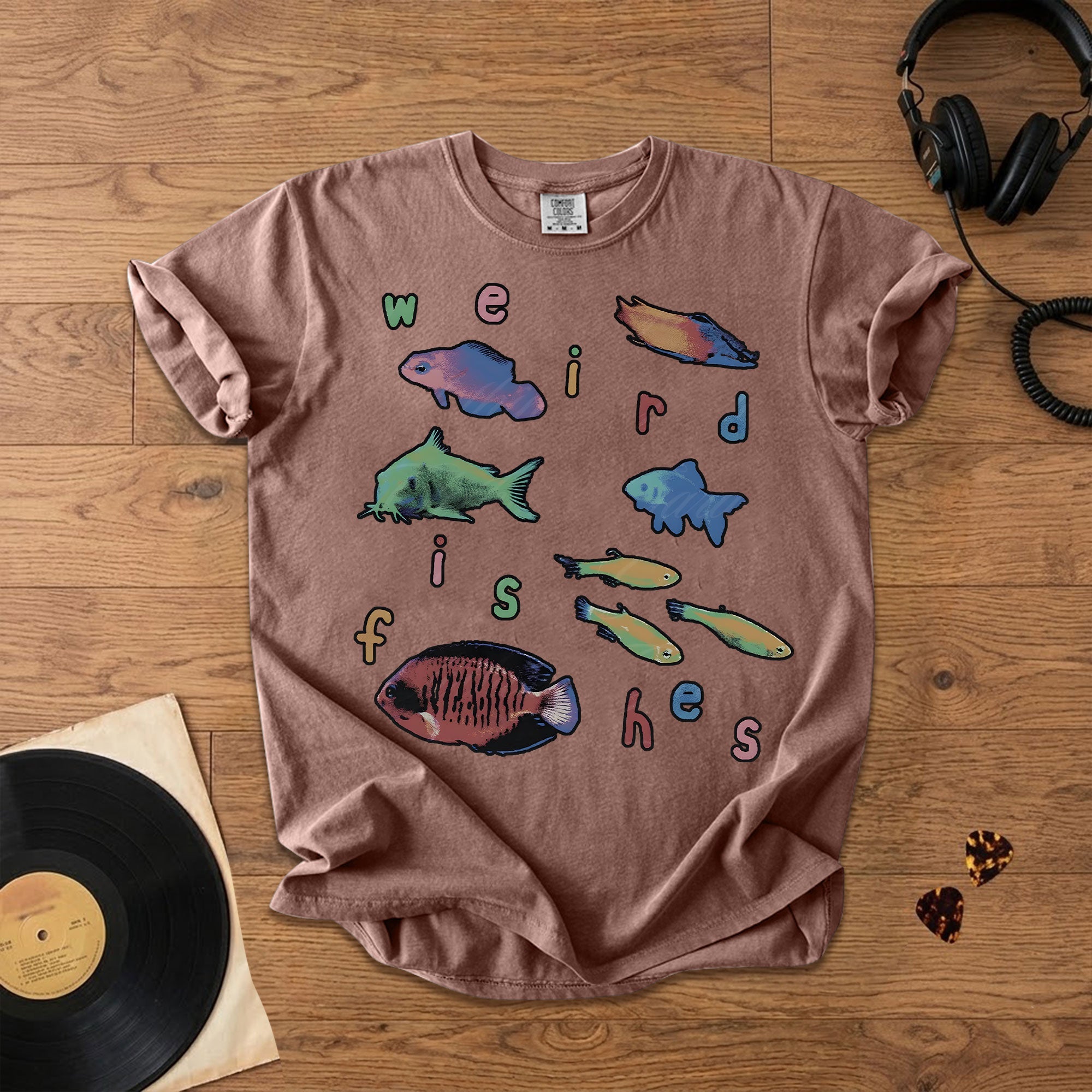 Weird Fishes Radiohead Comfort Tee Space & Retro Rock Inspired Graphic Shirt