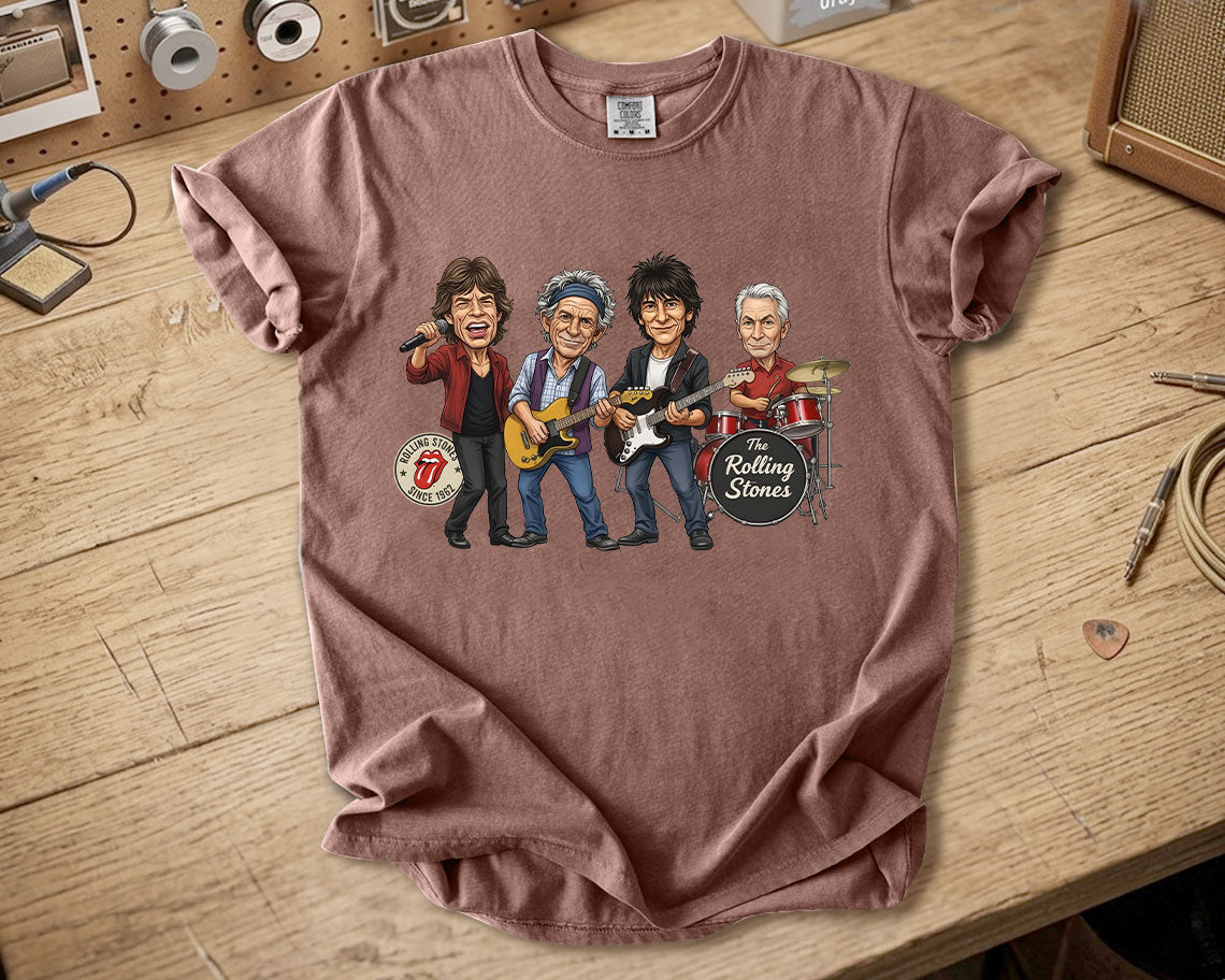 The Rolling Stones Comfort Colors Tee Mick Jagger Keith Richards Band Members Tribute Classic Rock Shirt
