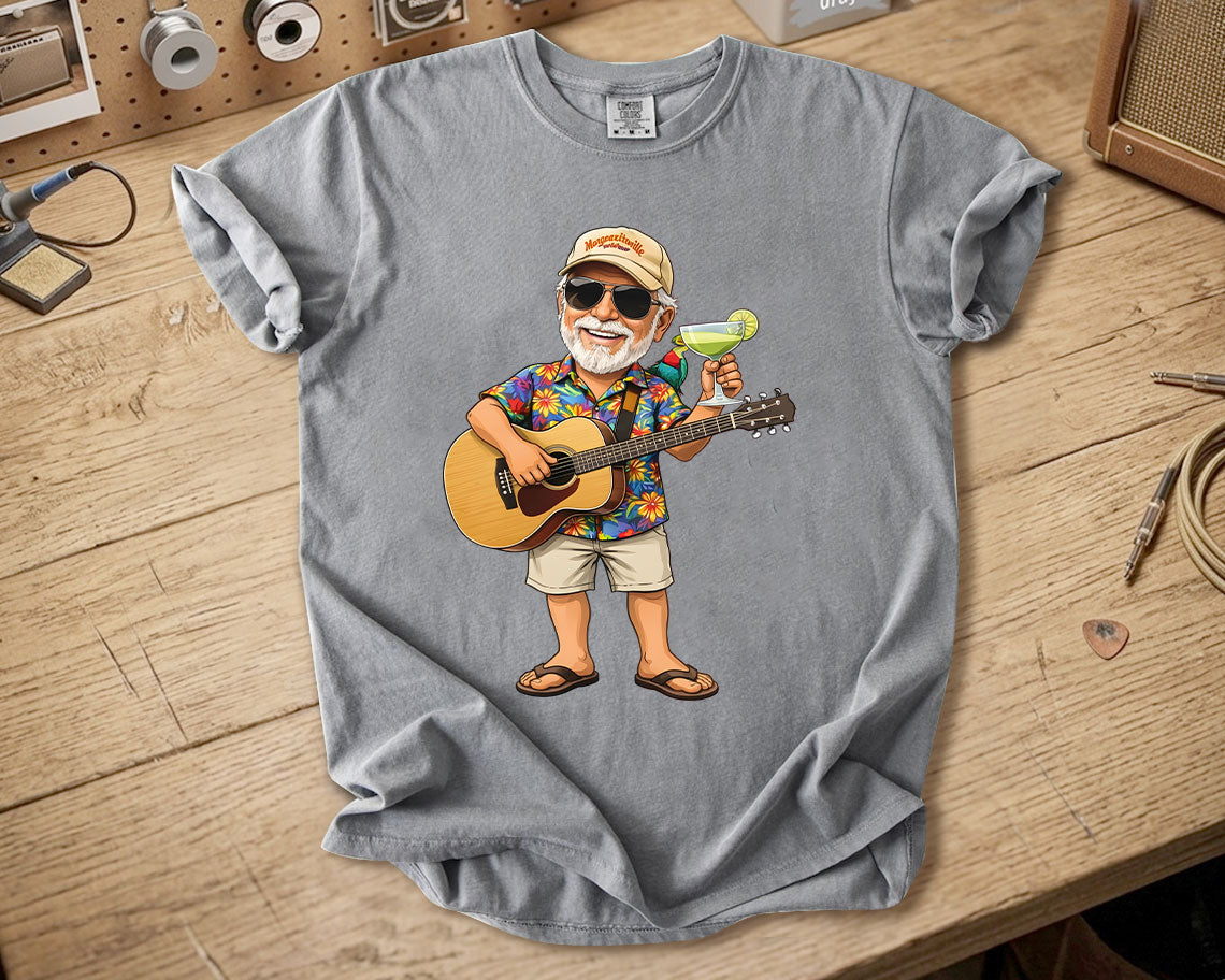 Jimmy Buffett Comfort Colors Tee Margaritaville Guitar Vibes Island Lifestyle Shirt