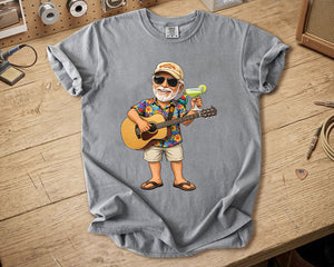 Jimmy Buffett Comfort Colors Tee Margaritaville Guitar Vibes Island Lifestyle Shirt