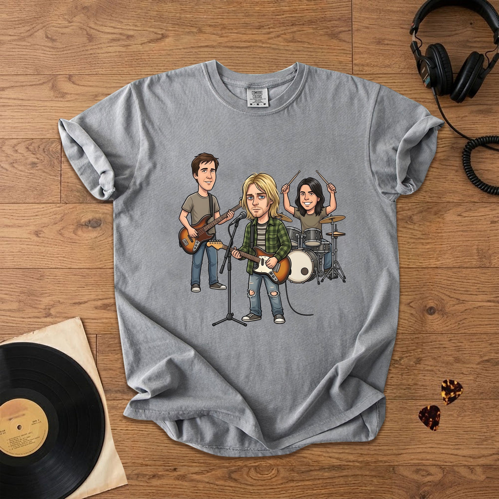 Nirvana Vintage Grunge Band Graphic T-Shirt Retro Music Fan Comfort Tee