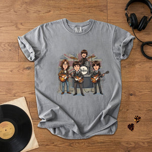 Vintage Beatles Band Comfort Tee Classic Rock Graphic T-Shirt
