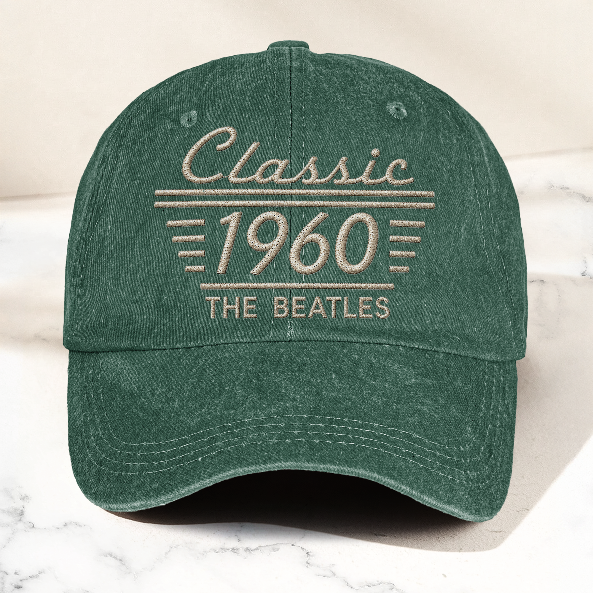 The Beatles Classic 1960 Est Rock And Roll Pop Band Music Merch Graphic Denim Cap Retro Vintage Dad Cap Gift For Dad (With Box)