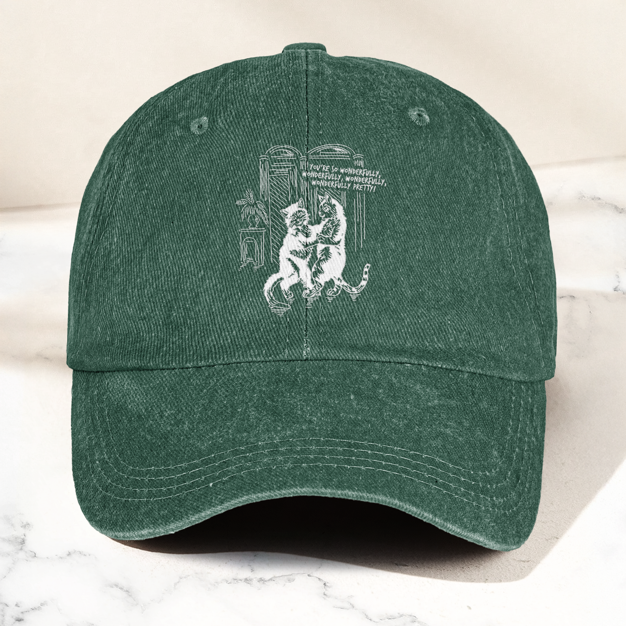 The Cure Lovecats Essential Artwork Vintage Denim Cap Retro The Cure Band Merch Gift for Dad (With Box)