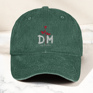 DM Rose Denim Cap Minimalist Depeche Mode Inspired Dad Hat (With Box)
