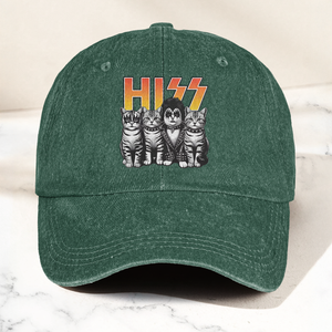 Hiss Cats Rock Kittens Denim Cap Retro Hiss Band Merch Gift for Dad (With Box)