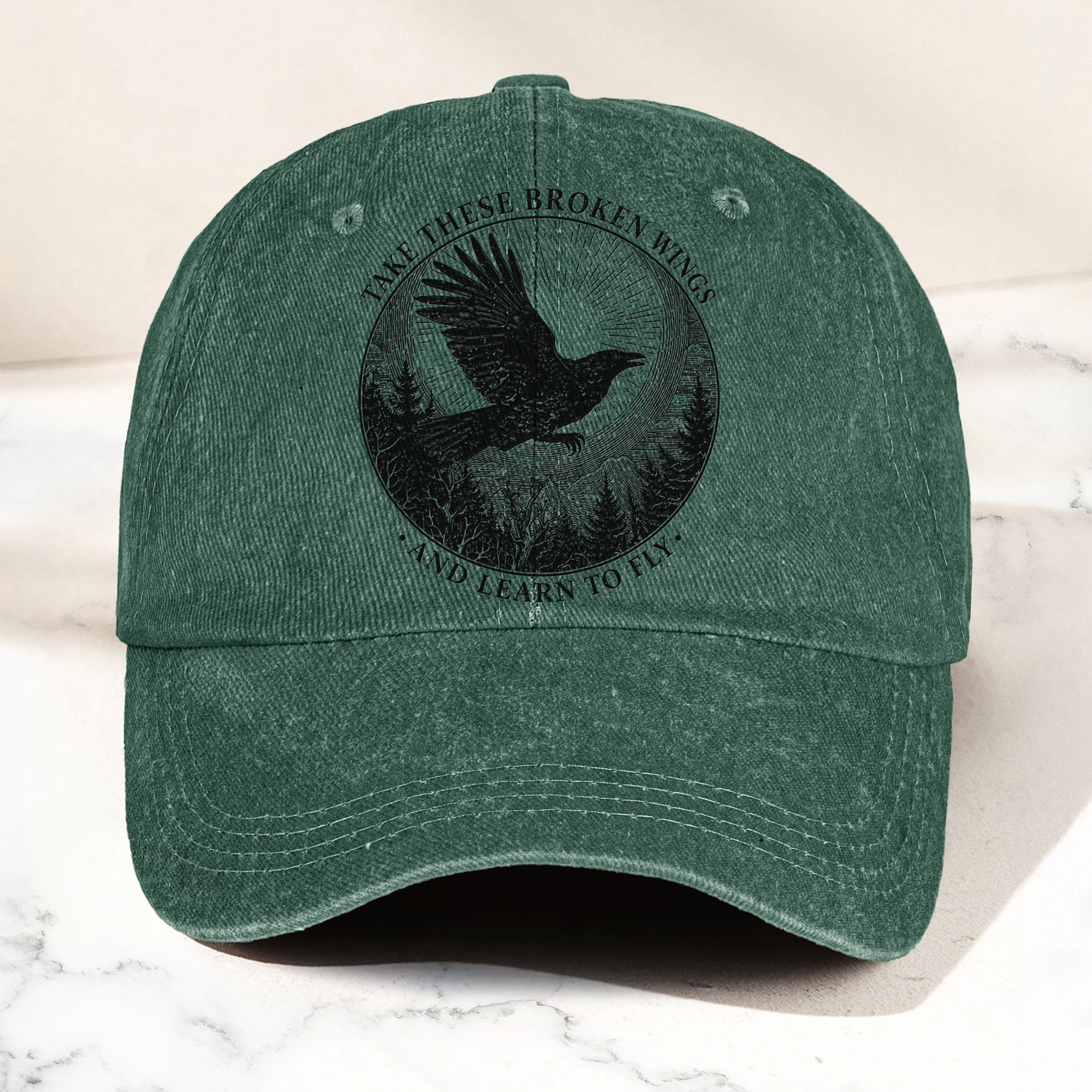 Broken Wings Mr Mister Take These Broken Wings Lyrics Denim Cap Retro Vintage Dad Cap Gift For Dad (With Box)