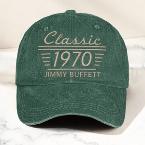 Jimmy Buffett Classic 1970 Est Margaritaville Tropical Rock Music Merch Graphic Denim Cap Retro Vintage Dad Cap Gift For Dad (With Box)