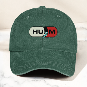 Hum Medication Parody Vintage Dad Hat Funny Graphic Hum Band Cotton Cap (With Box)